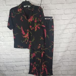 Units VTG Floral 2 Piecd Pants Set